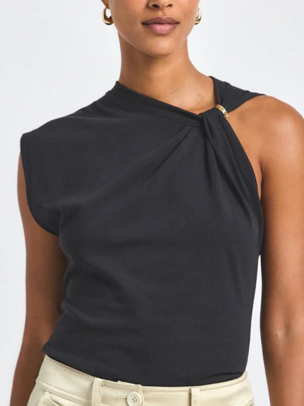 NWT Derek Lam Black Asymmetrical top